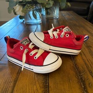 Converse boys red shoes